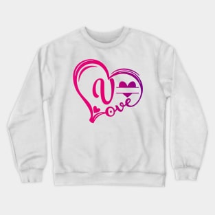 letter v monogram in the shape of love Crewneck Sweatshirt